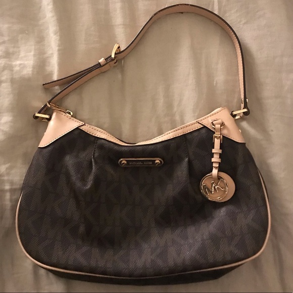 Beautiful brown and beige Michael Kors purse - Picture 1 of 3